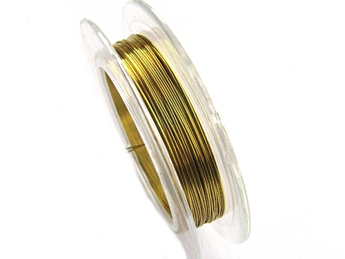 Schmuckdraht nylonummantel goldfarben 0,38mm, 10m (0.20/m)
